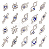 50Pcs 10 Style Alloy Links PALLOY-CJ0001-167-1