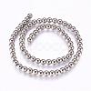 Electroplate Non-magnetic Synthetic Hematite Bead Strands G-P277-06-6mm-2