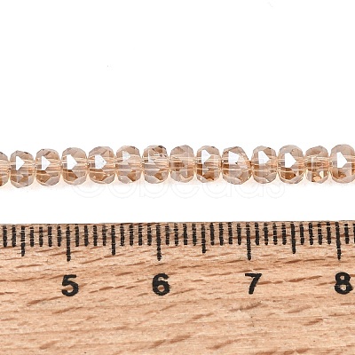 Electroplate Glass Beads Strands GLAA-Q105-03O-1