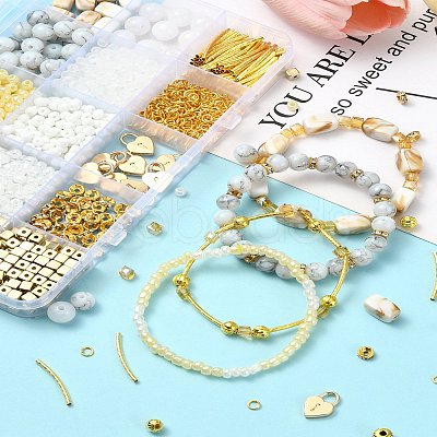 DIY Bohemian Stacked Beads Bracelet Making Findings Kits DIY-YW0011-38-1
