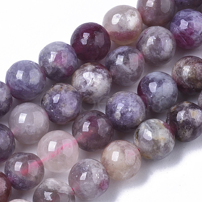 Natural Purple Red Tourmaline  Beads Strands G-N327-02C-01-1