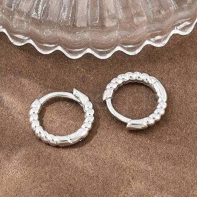 Brass Huggie Hoop Earrings KK-CBA8324-18D-P-1