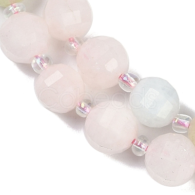 Natural Morganite Beads Strands G-G182-B33-03-1