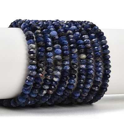 Natural Sodalite Beads Strands G-B175-A10-2x4mm-1