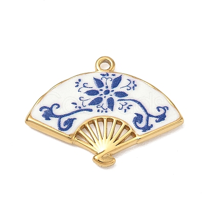 304 Stainless Steel Enamel Pendants SA-CBA800D-01E-G-1