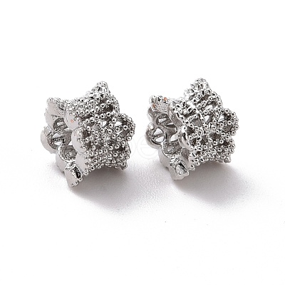 Eco-friendly Brass European Beads KK-D079-09P-1