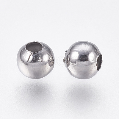 Tarnish Resistant Round 304 Stainless Steel Spacer Beads STAS-I050-06-6mm-1