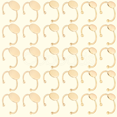 30Pcs 3 Styles Adjustable 304 Stainless Steel Finger Rings Components STAS-BBC0007-95G-1