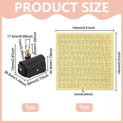Imitation Leather Wedding Ring Storage Case with Alloy Clasps and PVC Stickers for Pet AJEW-FG0004-27B-1