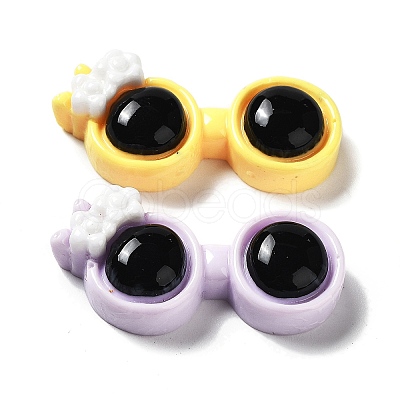 Opaque Resin Cabochons RESI-G074-04-1