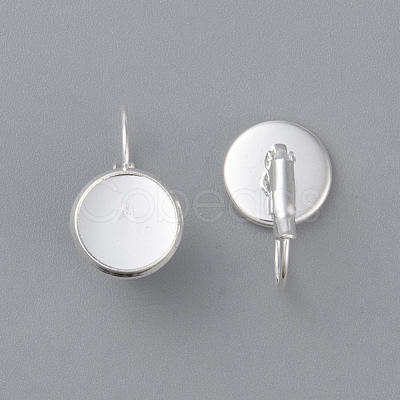 304 Stainless Steel Leverback Earring Settings STAS-F191-03S-12mm-1