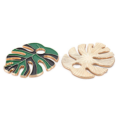 Rack Plating Alloy Enamel Pendants ENAM-T015-012D-NR-1