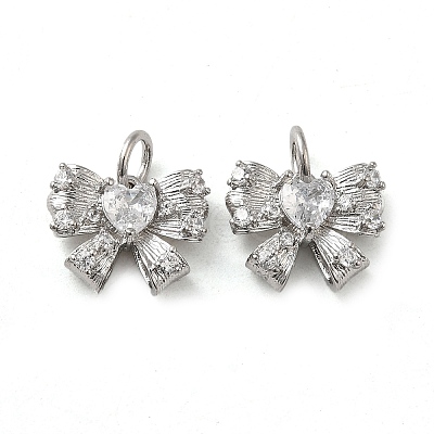 Brass with Glass Rhinestone Charms KK-H455-17P-1