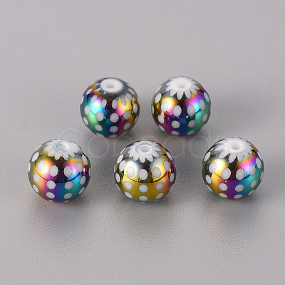 Electroplate Glass Beads EGLA-Q123-004G-1