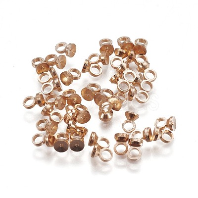 Brass Bead Cap Pendant Bails KK-F792-06LG-1