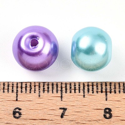 Baking Painted Pearlized Glass Pearl Beads HY-Q003-10mm-M01-1