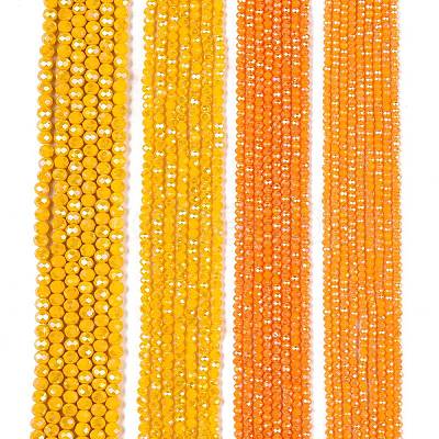 Electroplate Glass Beads Strands EGLA-A044-P3mm-B29-1