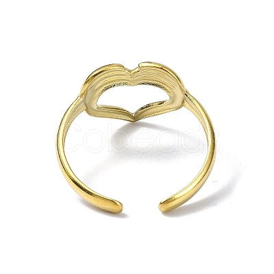 Ion Plating(IP) 304 Stainless Steel Open Cuff Ring RJEW-L109-043G-1
