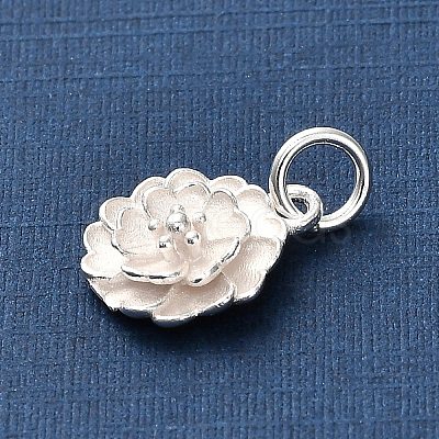 925 Sterling Silver Lotus Flower Charms STER-U009-01S-02-1