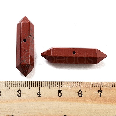 Natural Red Jasper Double Terminal Pointed Beads G-A231-01B-1