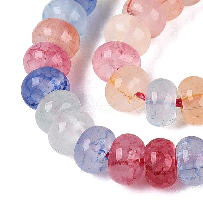 Imitation Jade Crackle Glass Beads Strands GLAA-Q108-05A-A01-1