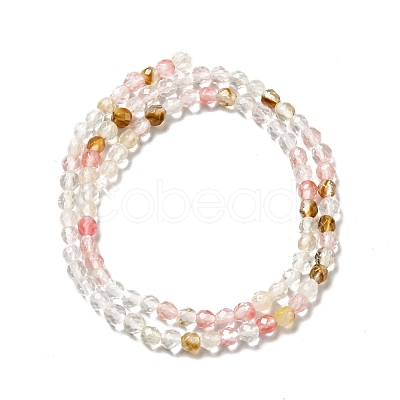 Cherry Quartz Glass Beads Strands G-P476-01A-01-1