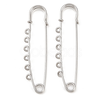 304 Stainless Steel Safety Pins Brooch Findings X-STAS-K252-05D-P-1
