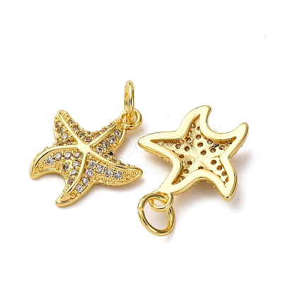 Brass Micro Pave Cubic Zirconia Pendants KK-A271-02G-G-1