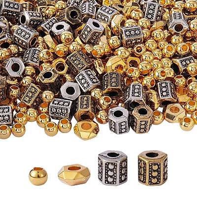 200g 4 Style CCB Plastic Beads CCB-SZ0001-06-1
