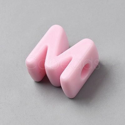 Acrylic European Beads OACR-WH0050-09M-1