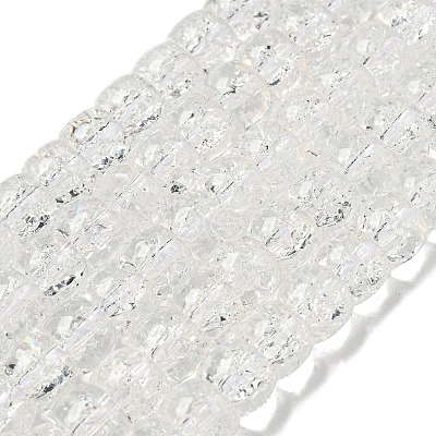 Transparent Spray Painting Crackle Glass Beads Strands GLAA-NH0001-05K-1
