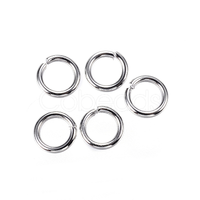 Tarnish Resistant 304 Stainless Steel Open Jump Rings X-STAS-D448-098P-6mm-1