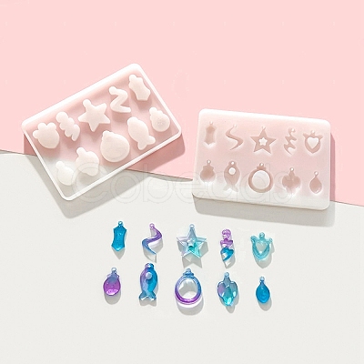 Geometrical Shape DIY Pendant Silicone Molds LS-DIY-E070-01B-1