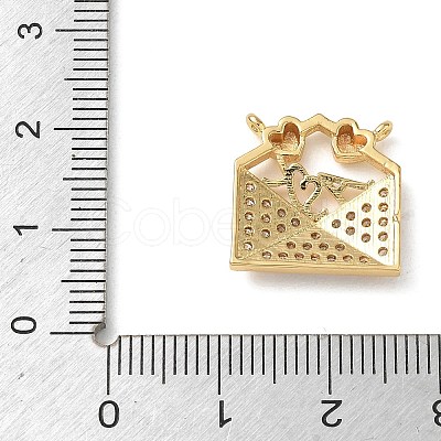 Brass Micro Pave Clear Cubic Zirconia Pendants CU-CBA4231-06A-G-1