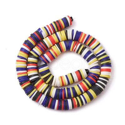 Handmade Polymer Clay Beads Strands CLAY-R089-8mm-T032-1