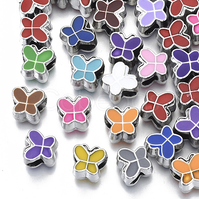 UV Plating Acrylic European Beads OACR-N010-006P-1