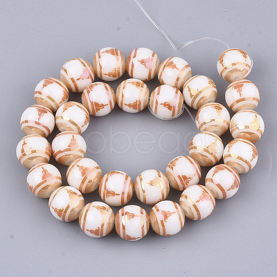 Electroplate Glass Beads Strands EGLA-S177-07B-04-1