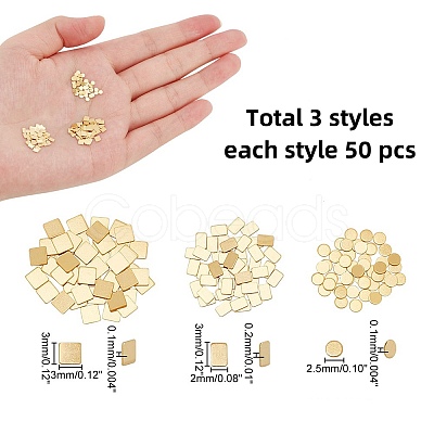 PandaHall Elite 150Pcs 3 Style Gold Plated Brass Chip Solder DIY-PH0010-47-1