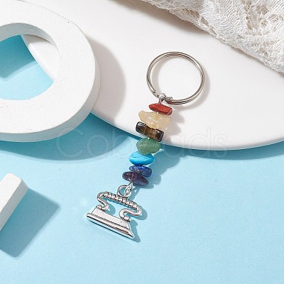 Tibetan Style Zinc Alloy Keychains KEYC-JKC00728-04-1