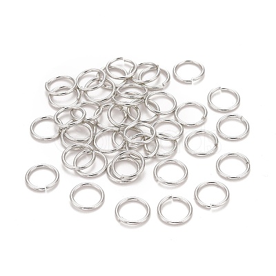 Brass Open Jump Rings KK-M165-9mm-01P-NR-1