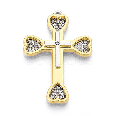 Alloy Rhinestone Pendants PALLOY-N182-10GP-1