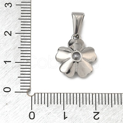 304 Stainless Steel Rhinestone Pendants STAS-A140-05D-P-1