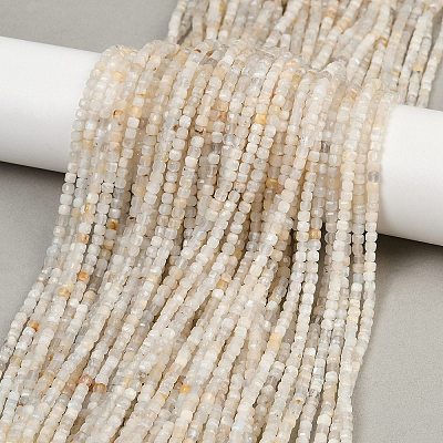 Natural White Moonstone Beads Strands G-RM2025-C40-B-1