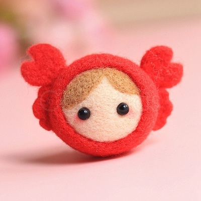 DIY Constellation Doll Keychain Needle Felting Kit DIY-D068-01P-07-1