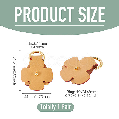 Flower Cowhide Suspension Clasps FIND-TAC0036-055G-01-1