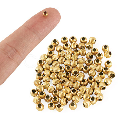 100Pcs Brass Beads KK-TA0008-53-1
