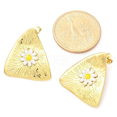 304 Stainless Steel Enamel Stud Earrings for Women EJEW-U037-01G-1