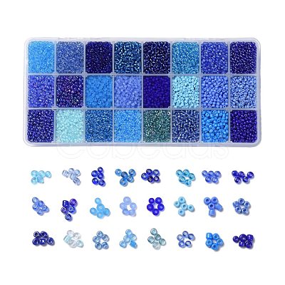 600G 24 Colors Glass Seed Beads SEED-JP0008-05-3mm-1