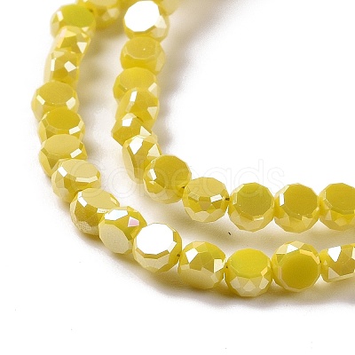 Electroplate Glass Beads Strands GLAA-E036-04D-1