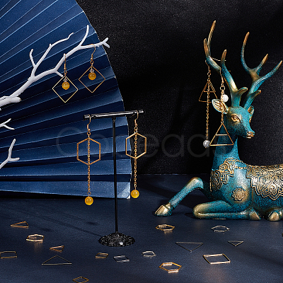 Square Brass Linking Rings KK-SC0001-76-1